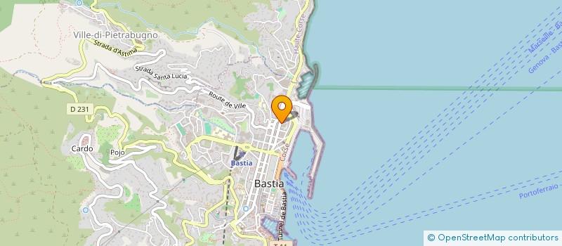 localisation de l'entreprise LIGUE ASSOCIATION CORSE D'IMPROVISATION à BASTIA