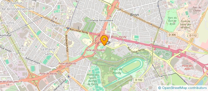 localisation de l'entreprise LIGUE AUVERGNE RHONE ALPES DE TENNIS à BRON