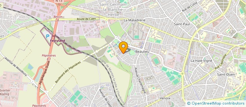 localisation de l'entreprise LIGUE BASSE NORMANDIE AIKIDO ET AIKIBUDO à CAEN