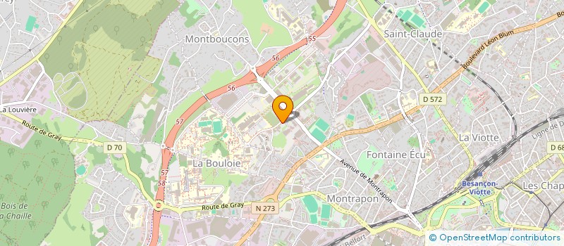 localisation de l'entreprise LIGUE BOURGOGNE FRANCHE COMTE HANDBALL  BESANCON