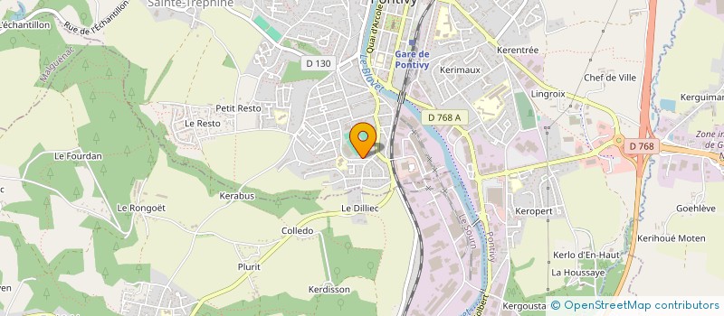 localisation de l'entreprise LIGUE BRETAGNE DE TENNIS à PONTIVY