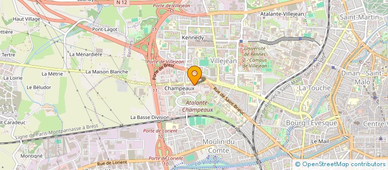 localisation de l'entreprise LIGUE BRETAGNE HAND BALL  RENNES