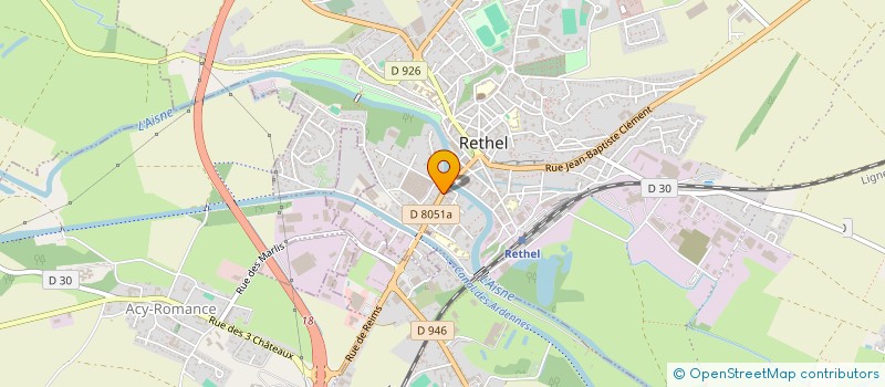 localisation de l'entreprise LIGUE CHAMPAGNE ARDENNE ROLLER SKATING  RETHEL