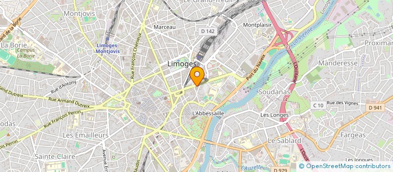 localisation de l'entreprise LIGUE CONTRE LE CANCER COMITE HTE-VIENNE à LIMOGES