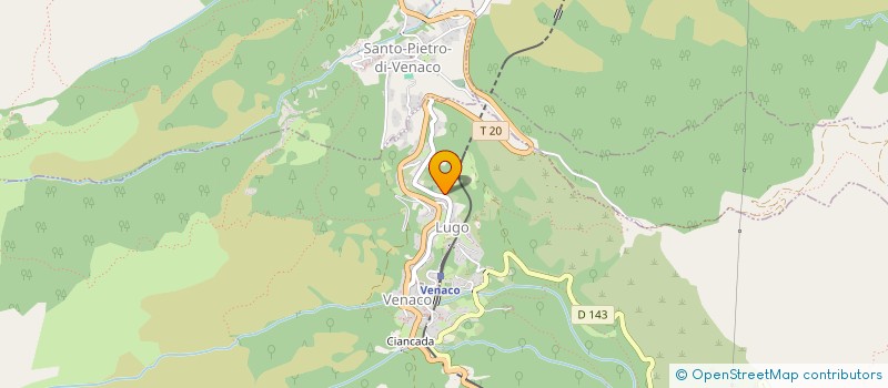 localisation de l'entreprise LIGUE CORSE FOOTBALL TENNIS à VENACO