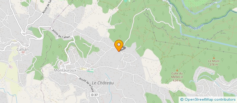 localisation de l'entreprise LIGUE COTE D'AZUR DES SOCIETES D'AVIRON à MONTAUROUX