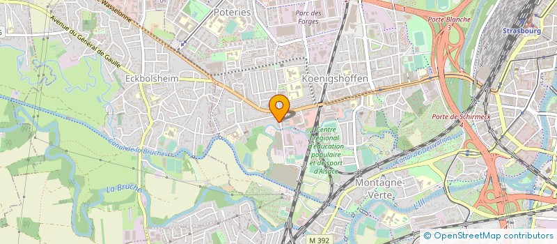 localisation de l'entreprise LIGUE D ALSACE DE BADMINTON à STRASBOURG