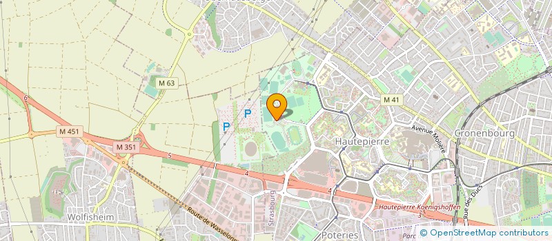 localisation de l'entreprise LIGUE D ALSACE DE TENNIS à STRASBOURG