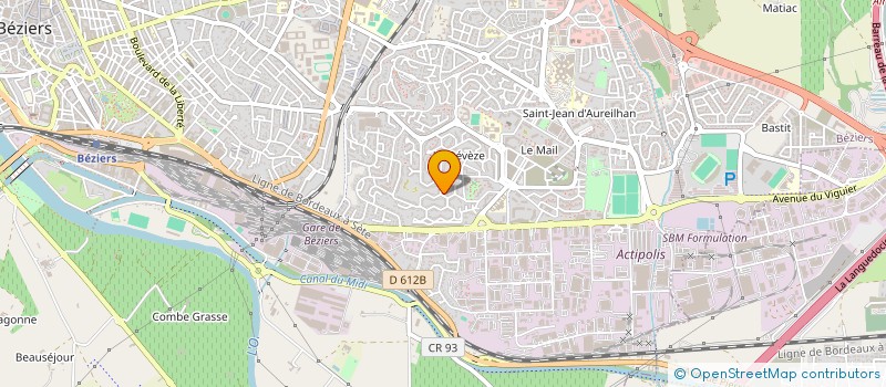 localisation de l'entreprise LIGUE D ETUDE ET DE PROTECTION DE L ENVIRONNEMENT ECOLOGISTES SANS FRONTIERES  BEZIERS