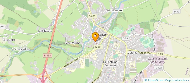 localisation de l'entreprise LIGUE DE BASSE NORMANDIE DE BADMINTON  FALAISE