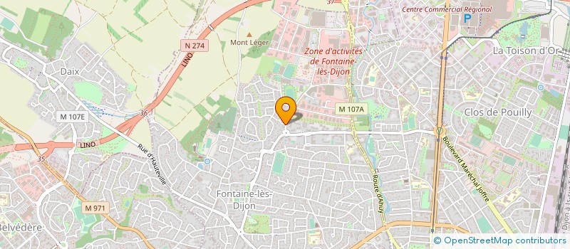 localisation de l'entreprise LIGUE DE BOURGOGNE D'AIKIDO  FONTAINE-LES-DIJON