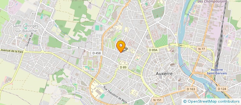 localisation de l'entreprise LIGUE DE BOURGOGNE DE JUDO à AUXERRE