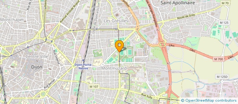 localisation de l'entreprise LIGUE DE BOURGOGNE FRANCHE-COMTE DE HOCKEY SUR GLACE à DIJON