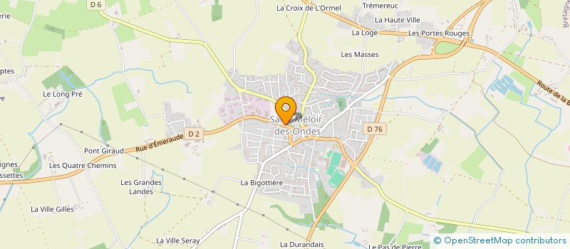 localisation de l'entreprise LIGUE DE BRETAGNE DE SKI NAUTIQUE ET DE WAKEBOARD  SAINT-MELOIR-DES-ONDES