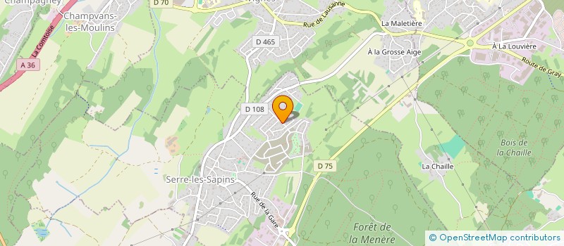 localisation de l'entreprise LIGUE DE FRANCHE-COMTE DE HOCKEY SUR GLACE  SERRE-LES-SAPINS