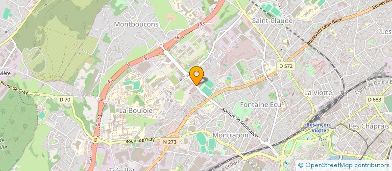 localisation de l'entreprise LIGUE DE FRANCHE COMTE DE JUDO  BESANCON