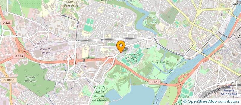 localisation de l'entreprise LIGUE DE JUDO DES PAYS DE LOIRE  ANGERS