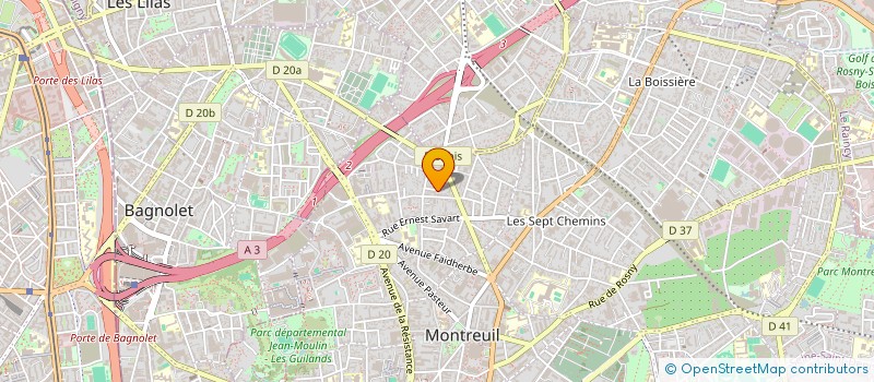 localisation de l'entreprise LIGUE DE KARTING D'ILE DE FRANCE à MONTREUIL