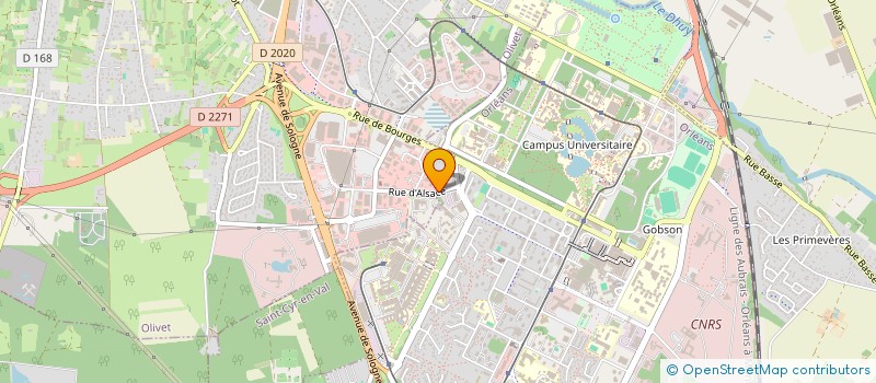 localisation de l'entreprise LIGUE DE L'ENSEIGNEMENT 45 à OLIVET