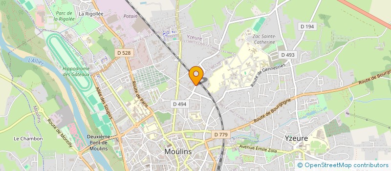 localisation de l'entreprise LIGUE DE L ENSEIGNEMENT DE L ALLIER à MOULINS