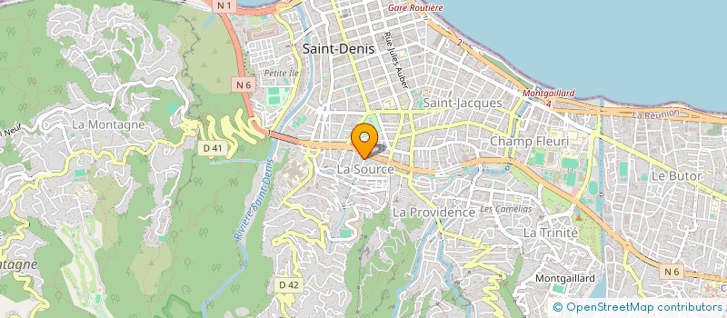 localisation de l'entreprise LIGUE DE LA REUNION DE MUAY THAI ET DISCIPLINES ASSOCIES à SAINT-DENIS