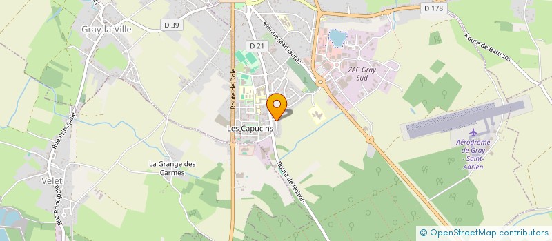 localisation de l'entreprise LIGUE DE PARACHUTISME DE BOURGOGNE-FRANCHE COMTE  GRAY