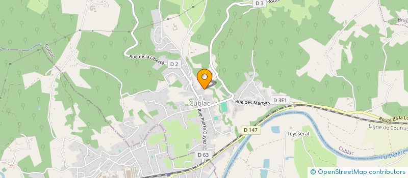 localisation de l'entreprise LIGUE DE VOL LIBRE DU LIMOUSIN  CUBLAC