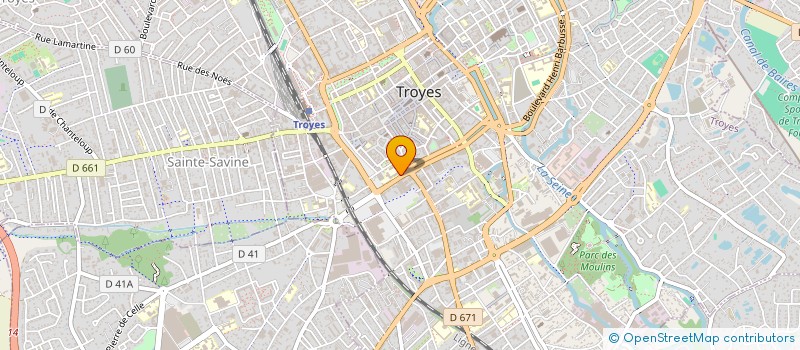 localisation de l'entreprise LIGUE DES COMBATTANTS ET VICTIMES DE GUERRE DU DEPARTEMENT DE L'AUBE  TROYES