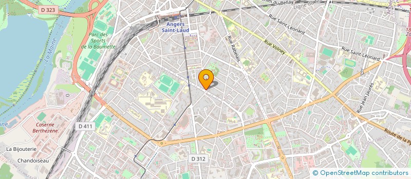 localisation de l'entreprise LIGUE DES PAYS DE LA LOIRE DE BADMINTON  ANGERS
