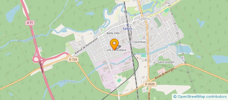 localisation de l'entreprise LIGUE DU CENTRE DE TENNIS DE TABLE  SALBRIS