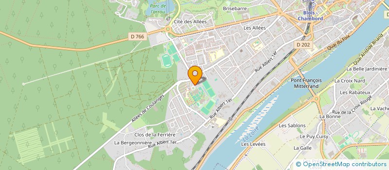 localisation de l'entreprise LIGUE DU CENTRE VAL DE LOIRE DE TENNIS  BLOIS