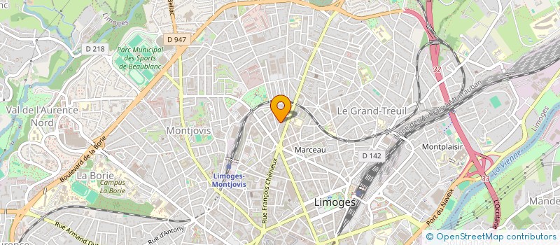 localisation de l'entreprise LIGUE DU LIMOUSIN DU KARATE à LIMOGES