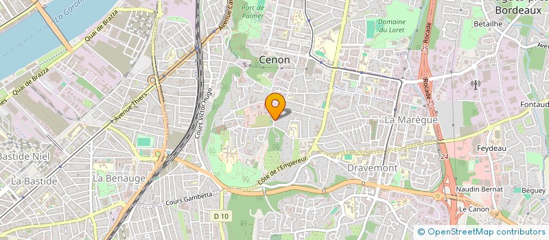 localisation de l'entreprise LIGUE DU S.O.FEDERAT SPORT POLICE FRANC  CENON