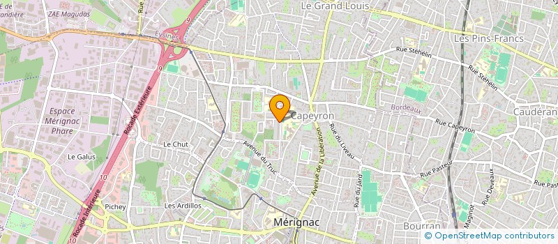 localisation de l'entreprise LIGUE IN BORDEAUX  MERIGNAC