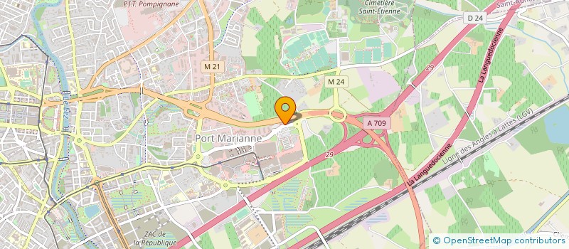 localisation de l'entreprise LIGUE LANGUEDOC ROUSSILLON TENNIS TABLE à MONTPELLIER