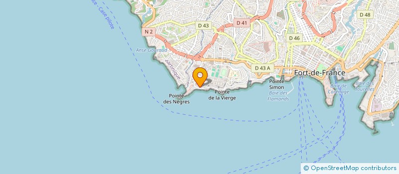 localisation de l'entreprise LIGUE MARTINIQUAISE DE TIR A L'ARC  FORT-DE-FRANCE