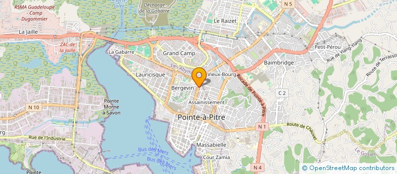 localisation de l'entreprise LIGUE NATIONALE CONTRE CANCER COMITE GPE à POINTE A PITRE
