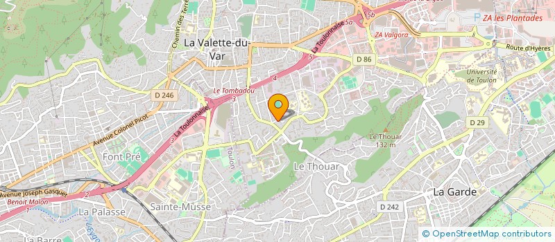 localisation de l'entreprise LIGUE NATIONALE DE FUTSAL FEMININ  LA VALETTE-DU-VAR