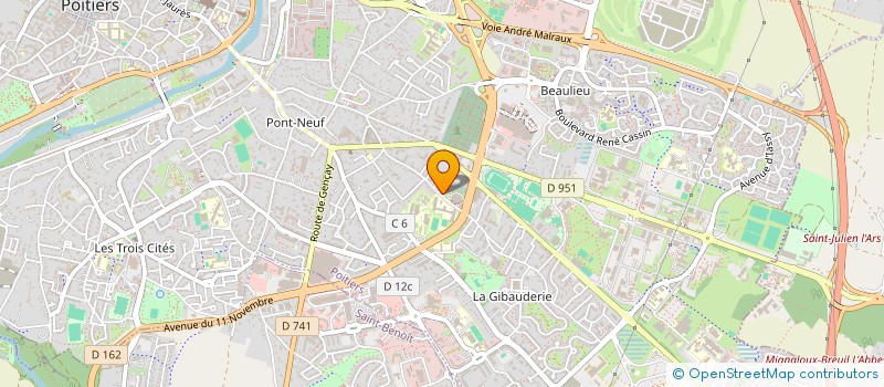 localisation de l'entreprise LIGUE NOUVELLE-AQUITAINE FFSS  POITIERS
