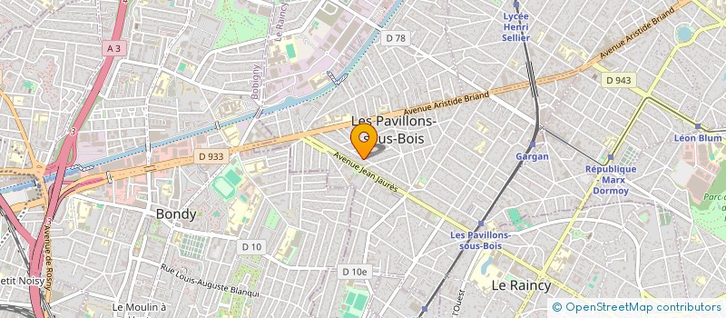 localisation de l'entreprise LIGUE PARIS ILE DE FRANCE FFMN  LES PAVILLONS-SOUS-BOIS