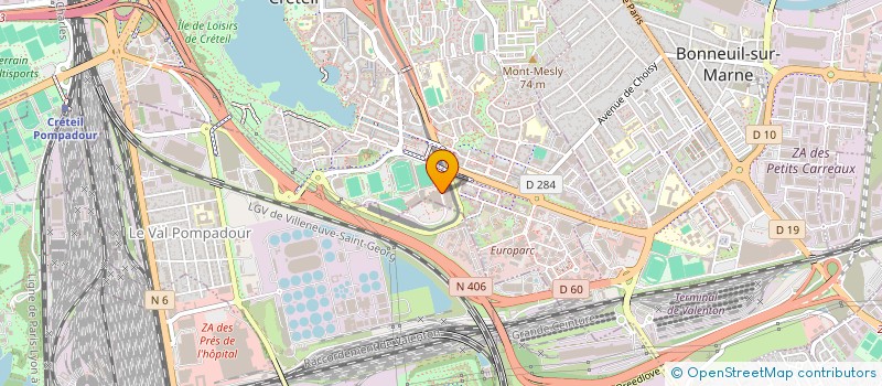 localisation de l'entreprise LIGUE PARIS ILE DE FRANCE HANDBALL à CRETEIL