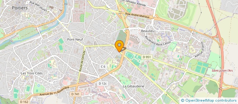 localisation de l'entreprise LIGUE POITOU ATHLETISME  POITIERS