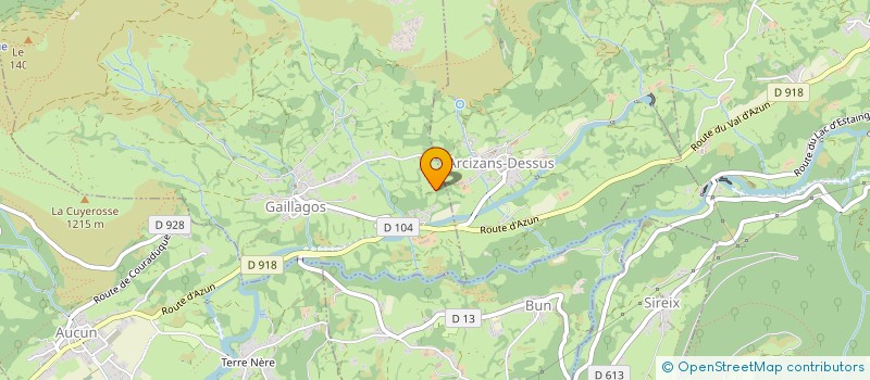 localisation de l'entreprise LIGUE PYRENEES/OCCITANIE DES SPORTS DE TRAINEAU, DE SKI/VTT JOERING ET DE CANICROSS  GAILLAGOS