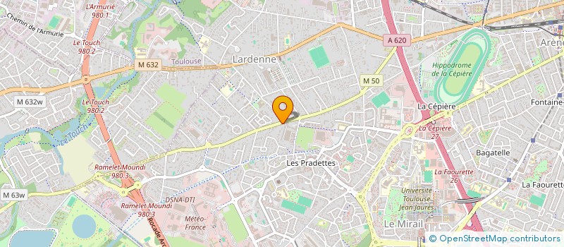 localisation de l'entreprise LIGUE REG MIDI-PYREN FEDE FRSE BALL-TRAP  TOULOUSE