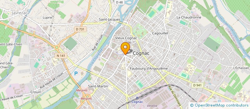 localisation de l'entreprise LIGUE REG POITOU-CHTES FOOT AMERICAIN à COGNAC