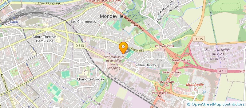 localisation de l'entreprise LIGUE REGIONALE D'ATHLETISME DE NORMANDIE à MONDEVILLE