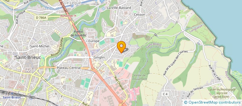 localisation de l'entreprise LIGUE REGIONALE DE BRETAGNE F.F.B.T. à SAINT-BRIEUC
