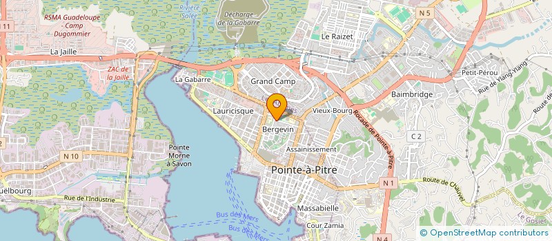 localisation de l'entreprise LIGUE REGIONALE DE LA GPE DE BASKET BALL à POINTE A PITRE