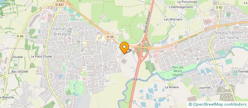 localisation de l'entreprise LIGUE REGIONALE DE NATATION DE BRETAGNE  CHARTRES-DE-BRETAGNE