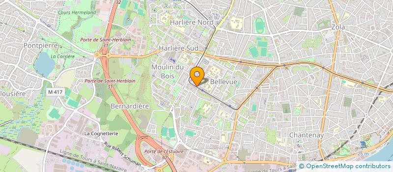 localisation de l'entreprise LIGUE REGIONALE DE SKI DE BRETAGNE/PAYS DE LA LOIRE à NANTES